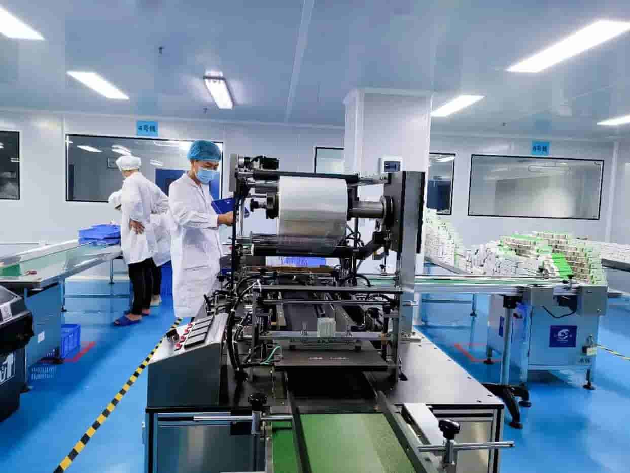Finished products undergoing packaging quality inspection