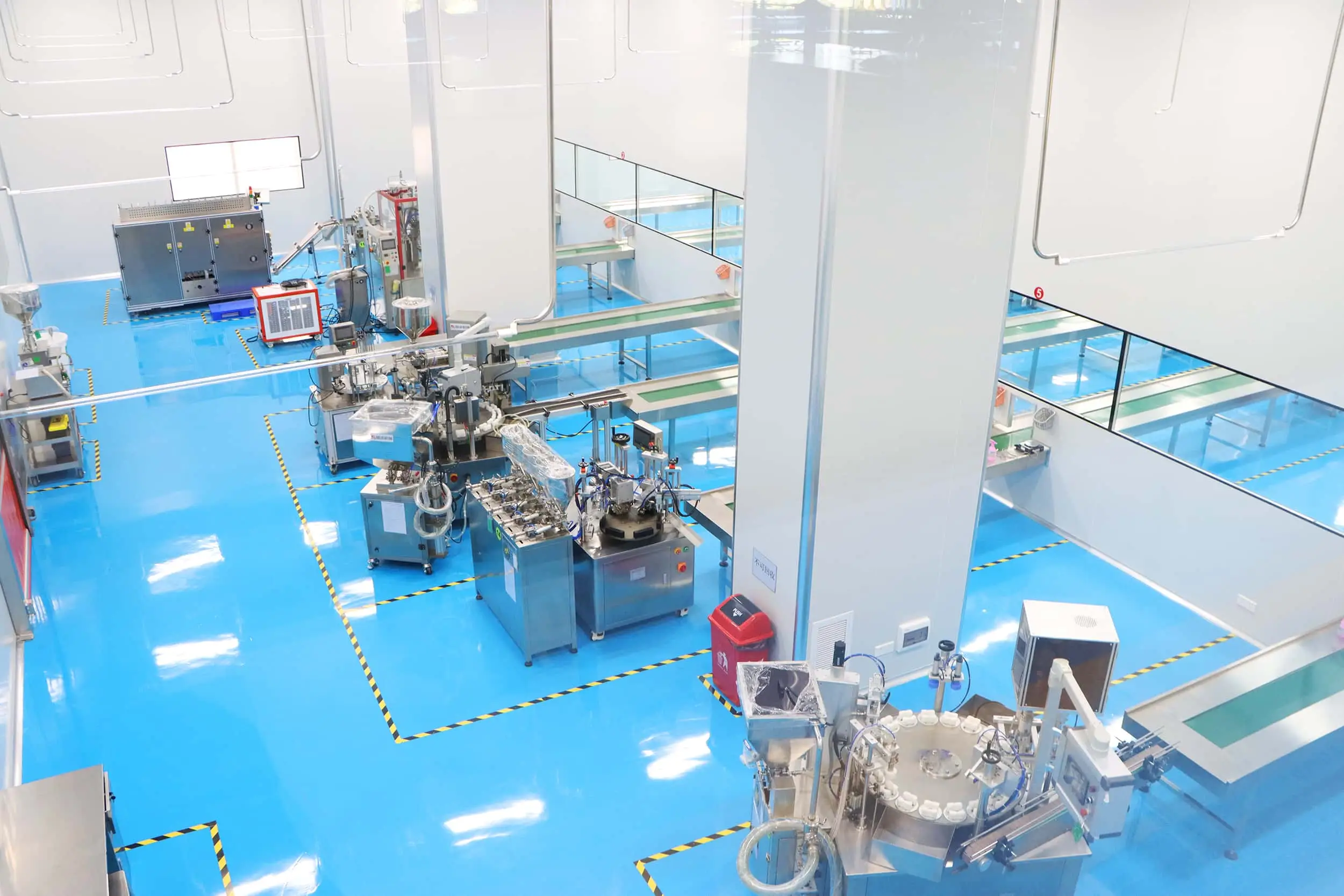 Aerial view of the 15,000 square meter GMP-certified skincare manufacturing facility
